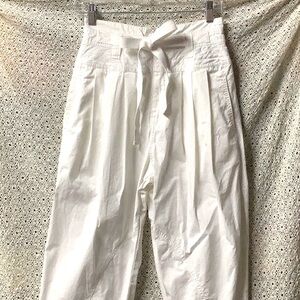 Free People White Cotton Pants
